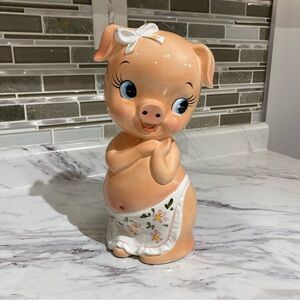 Vintage Pig Piggy bank kitschy cute coin bank
